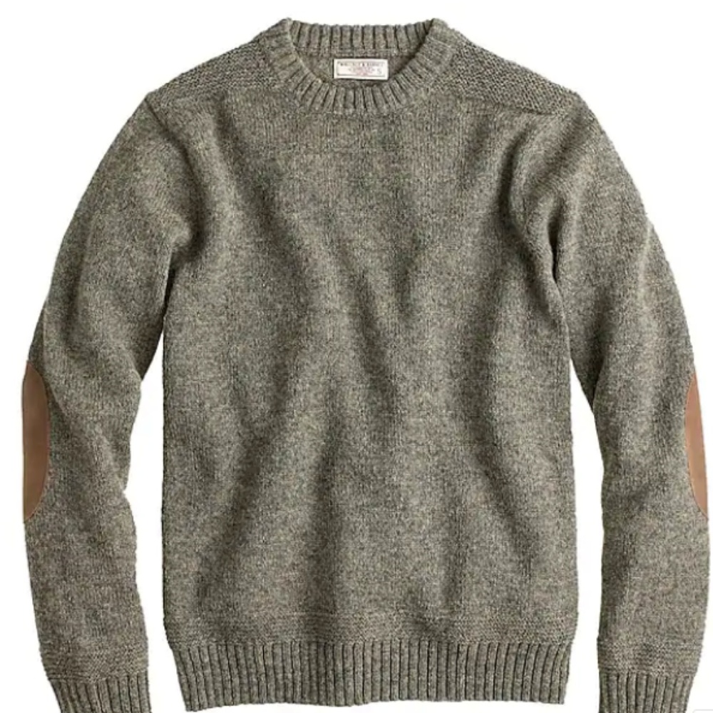 J Crew Wallace Barnes Gray Shetland Wool Sweater